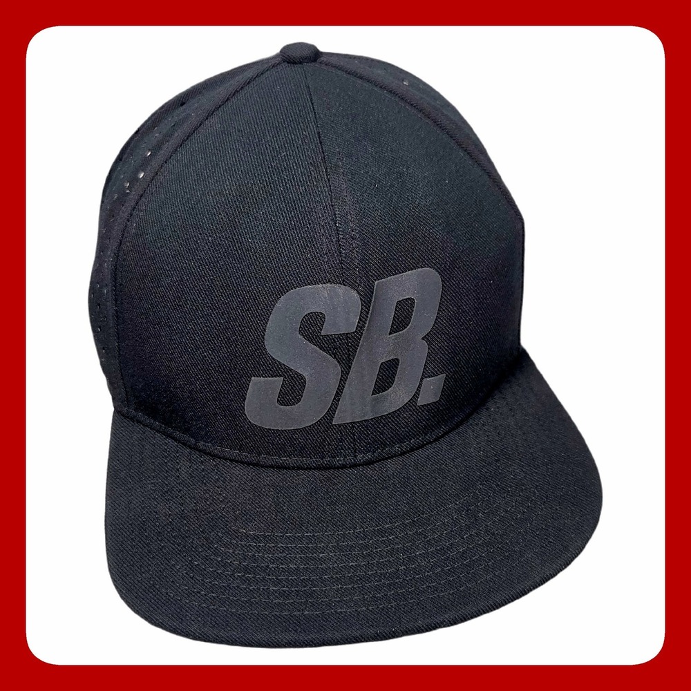 Nike SB Performance Snapback Hat OSFM Black Perforated Skateboarding Cap Flat